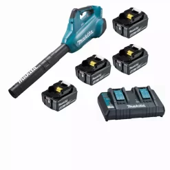 Makita Souffleur 36V 2x18V Li-ion - DUB362Z + Chargeur Rapide 14.4V à 18V - DC18RD - 196933-6 + Batterie BL1840 Set 18V 4.0 Ah - 197265-4