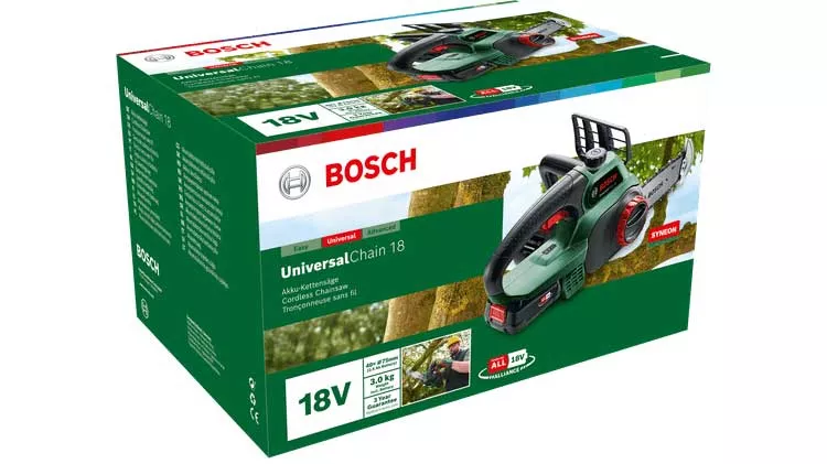 Tronçonneuse à Chaîne BOSCH Universal Chain 18 + 1 Batterie 2,5 Ah + Chargeur- 06008B8000 5 Tronçonneuse à Chaîne BOSCH Universal Chain 18 + 1 Batterie 2,5 Ah + Chargeur- 06008B8000 – Image 3